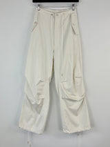 Dion Lee White Twill Parachute-Style Pants - AU6/8
