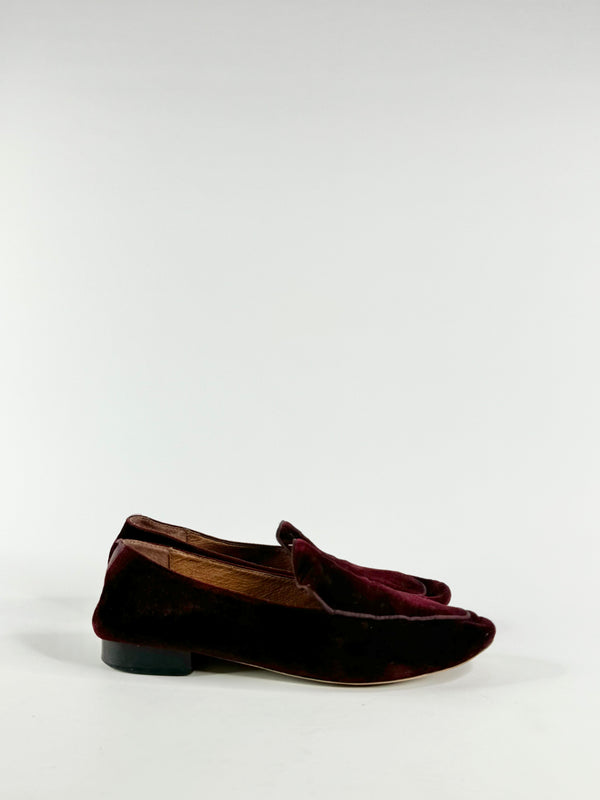 Country Road Merlot Velvet Loafers - EU39