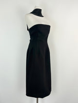 Christopher Esber Black Reverse-Halter Neck Midi Dress - AU10