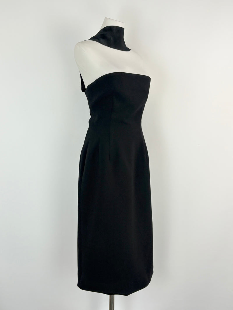 Christopher Esber Black Reverse-Halter Neck Midi Dress - AU10