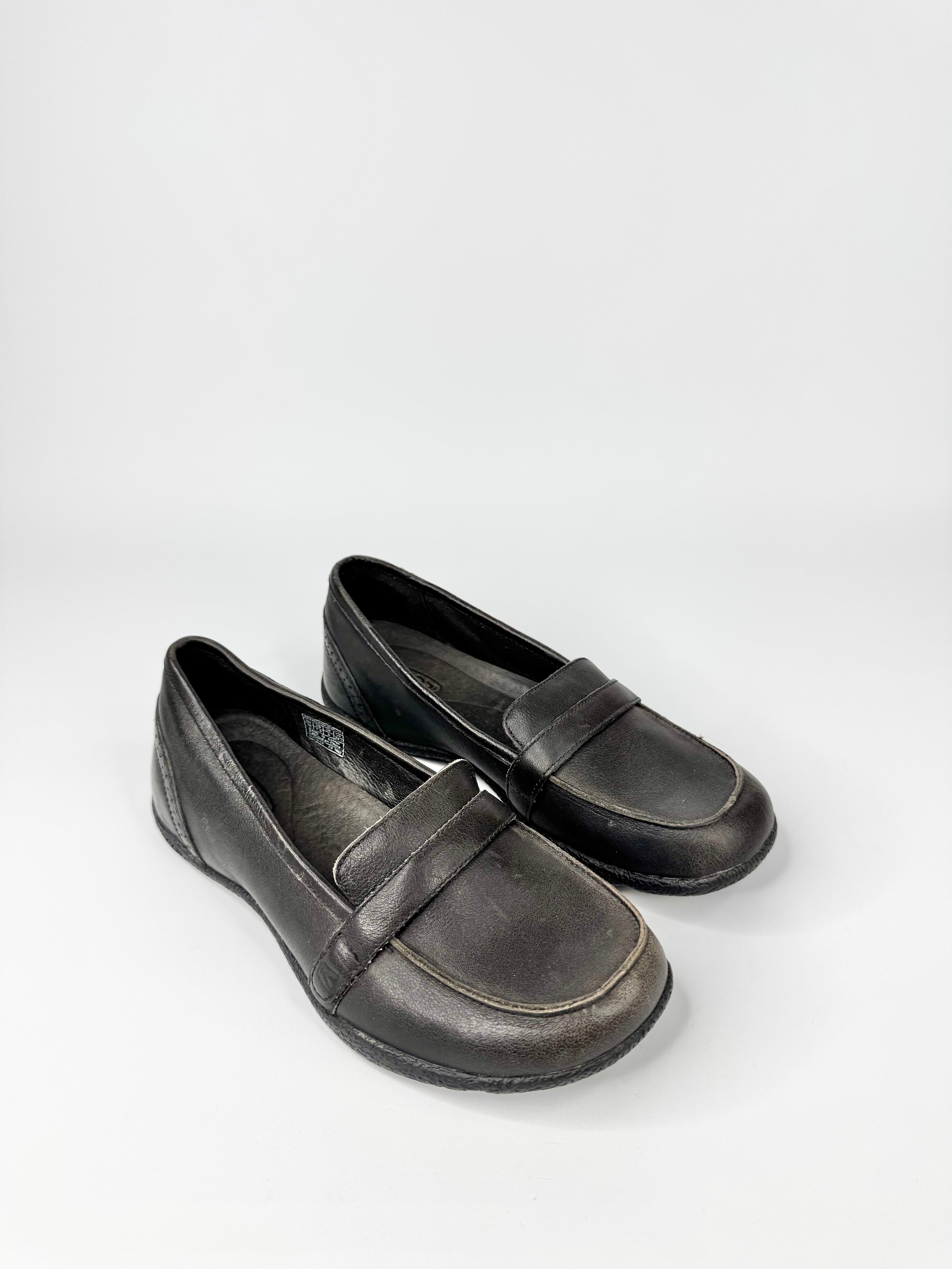 Keen Black Leather Slip Ons - EU38