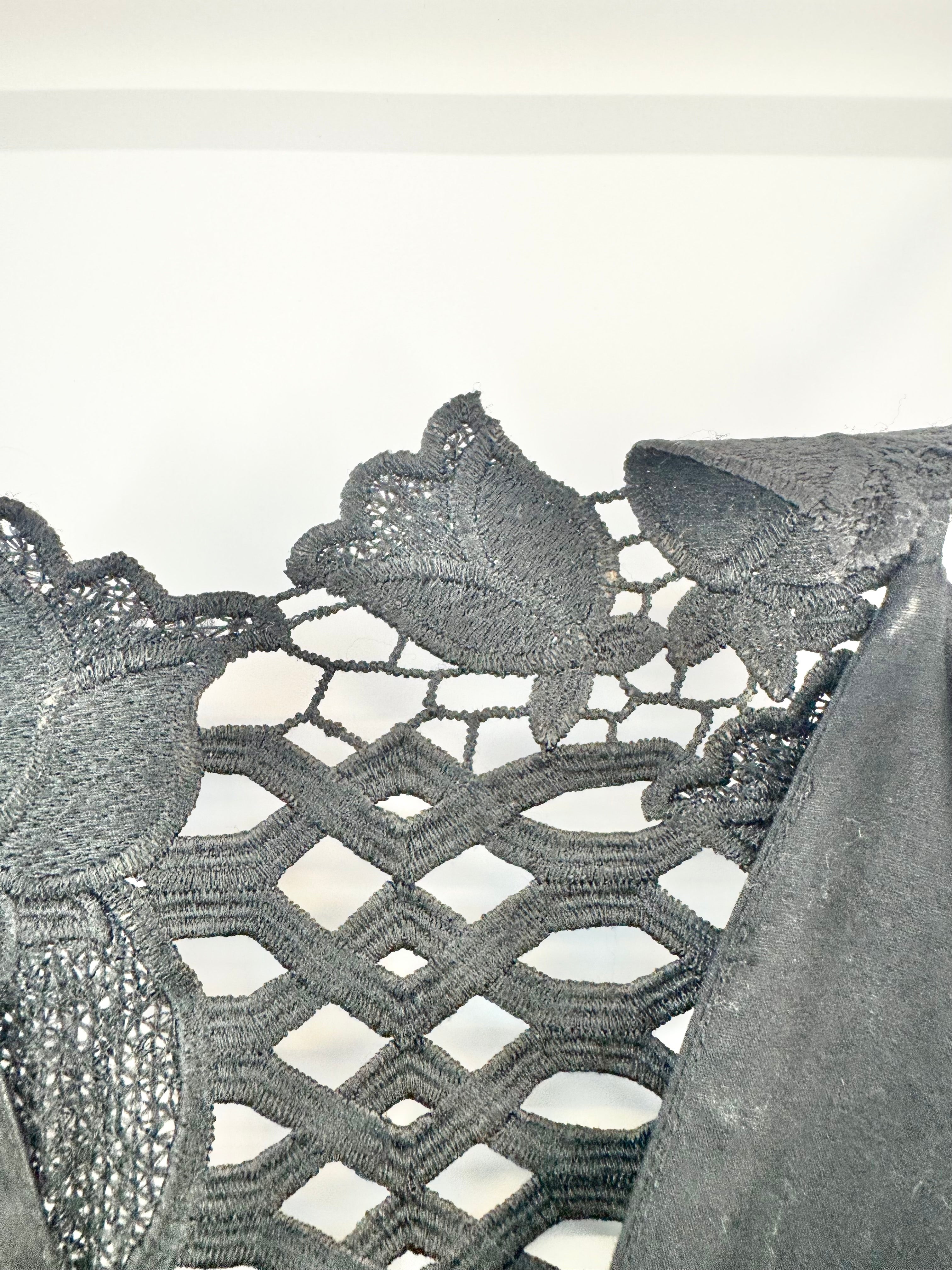 Alice McCall Black Mermaid-Tail & Lace Cutout Cocktail Dress - AU6