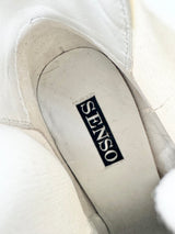 Senso White Croc Print Ankle Boots - EU38
