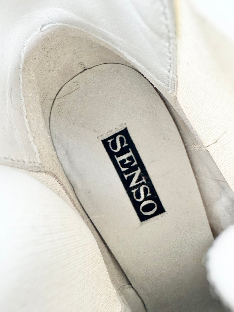 Senso White Croc Print Ankle Boots - EU38