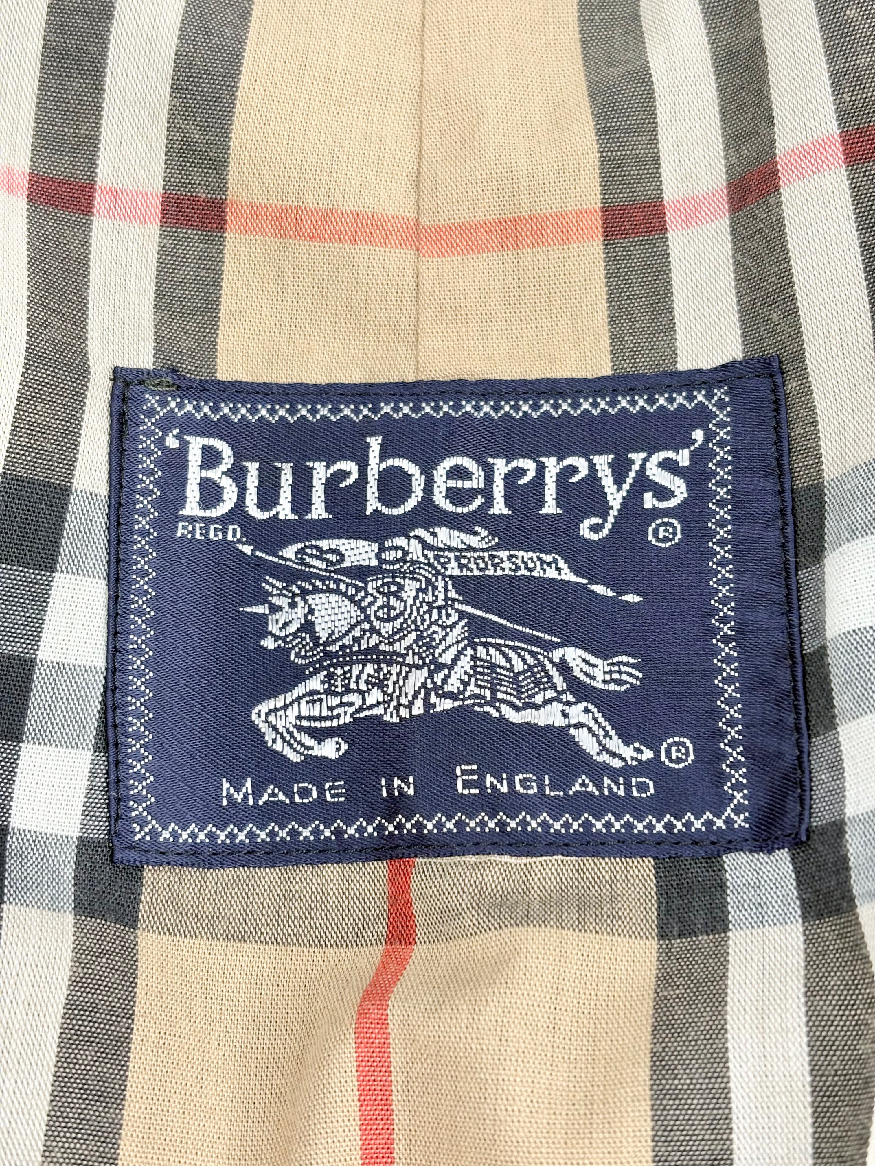 Burberrys of London Vintage 90s Hunter Green Trench Coat  - AU18