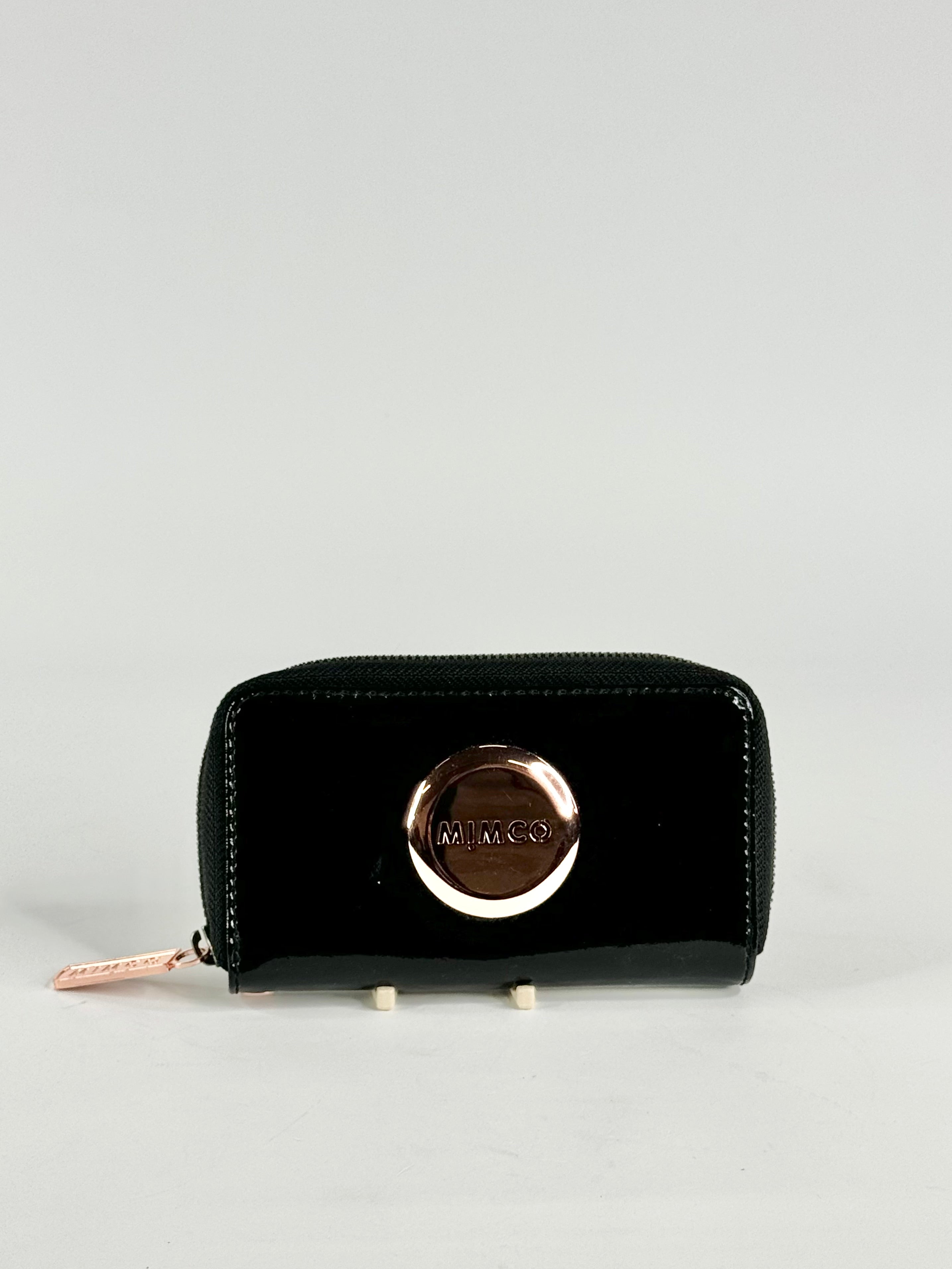 Mimco Patent Black Leather Wallet