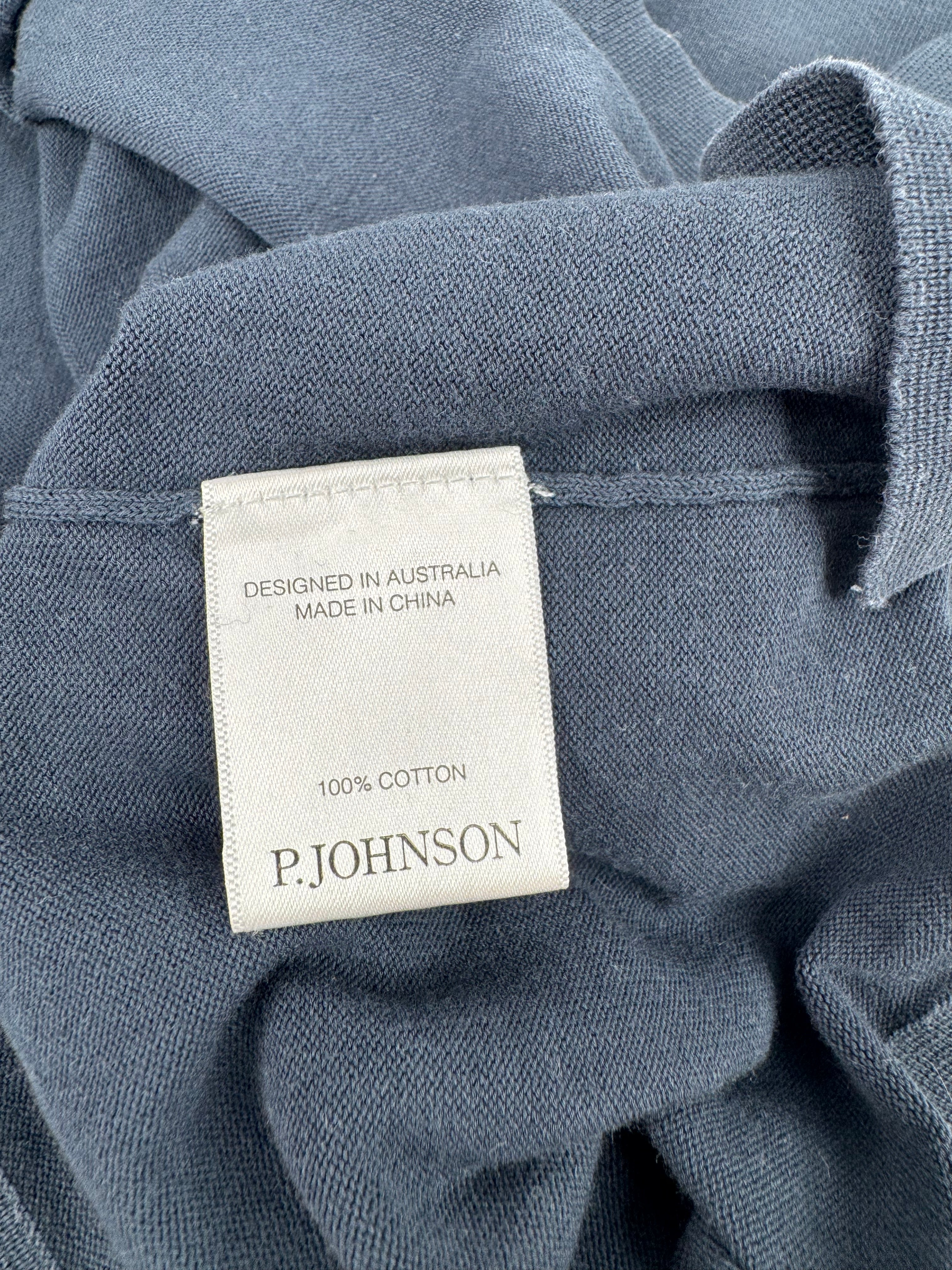 P Johnson Navy Cotton T-Shirt - AU8