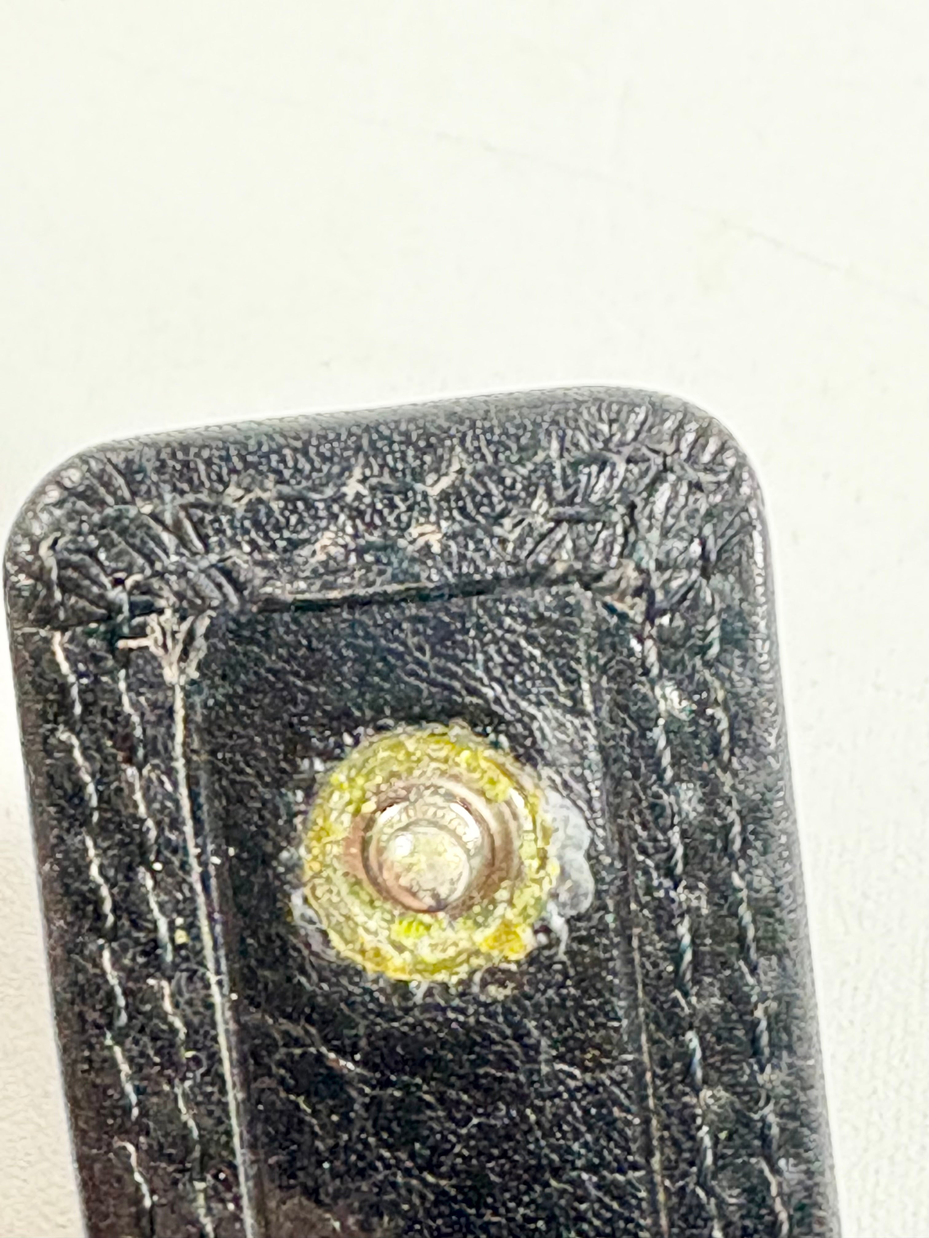 Oroton Black Leather Bifold Clip Wallet