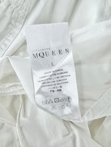 Alexander McQueen White Cotton Tiered Blouse - AU10/12
