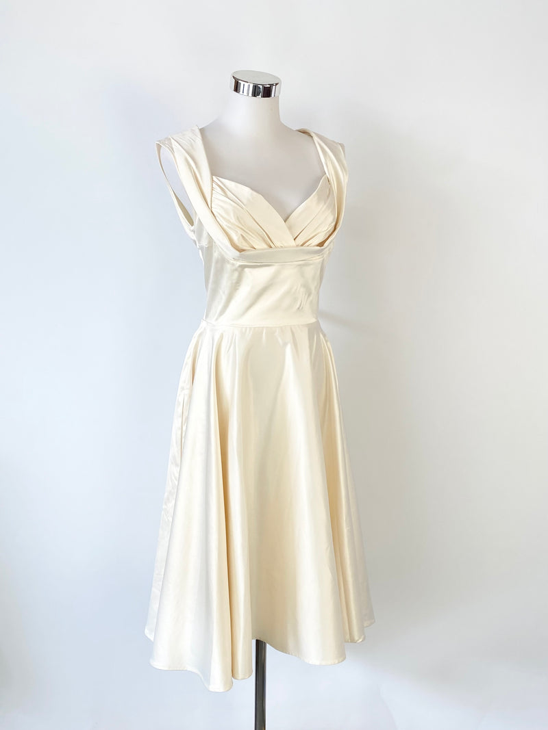 Trashy Diva 'Aisle Be There' 50s style Dress Cream Dress - AU10