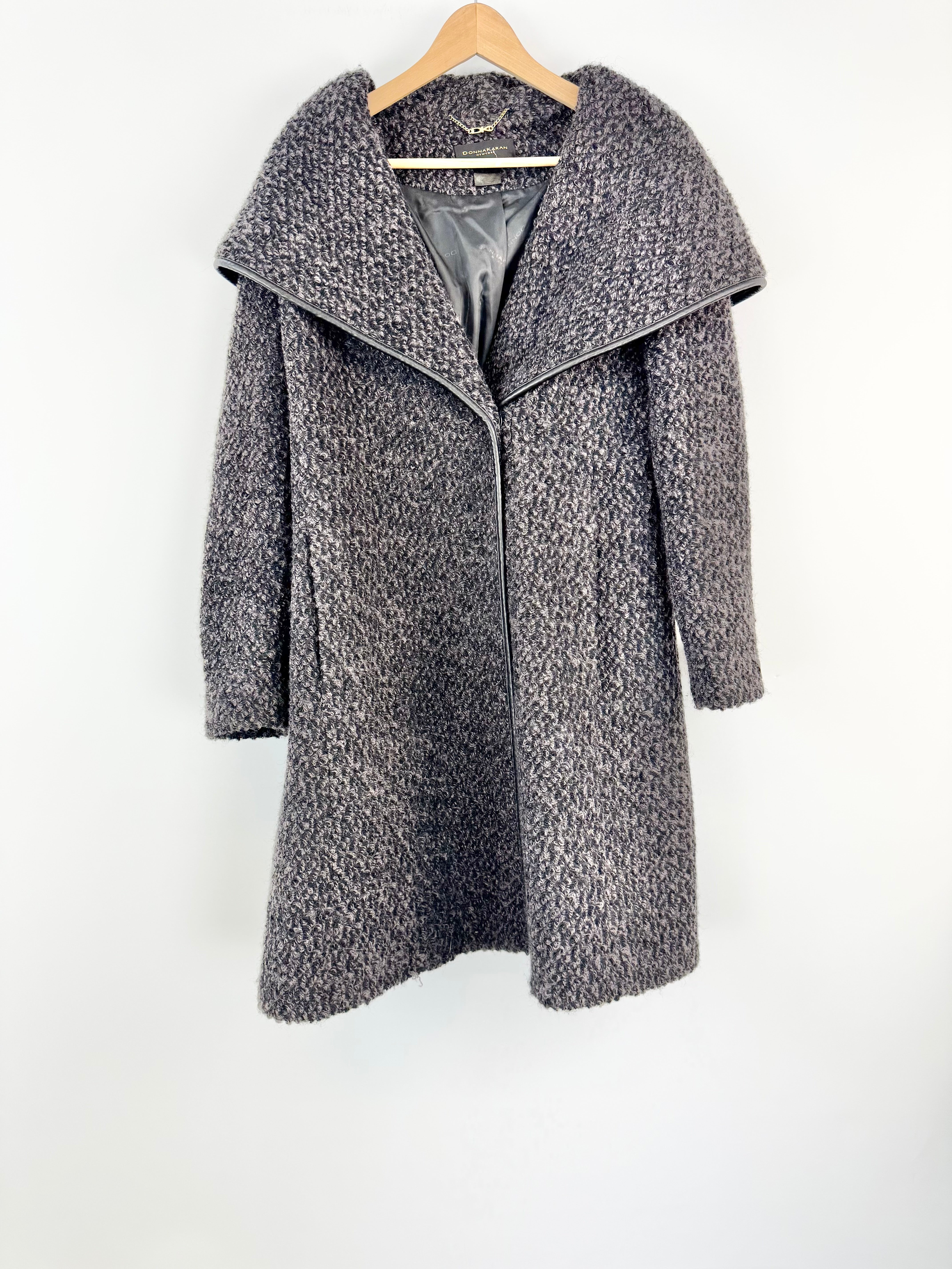 Donna Karen Grey Patterned Coat - AU8