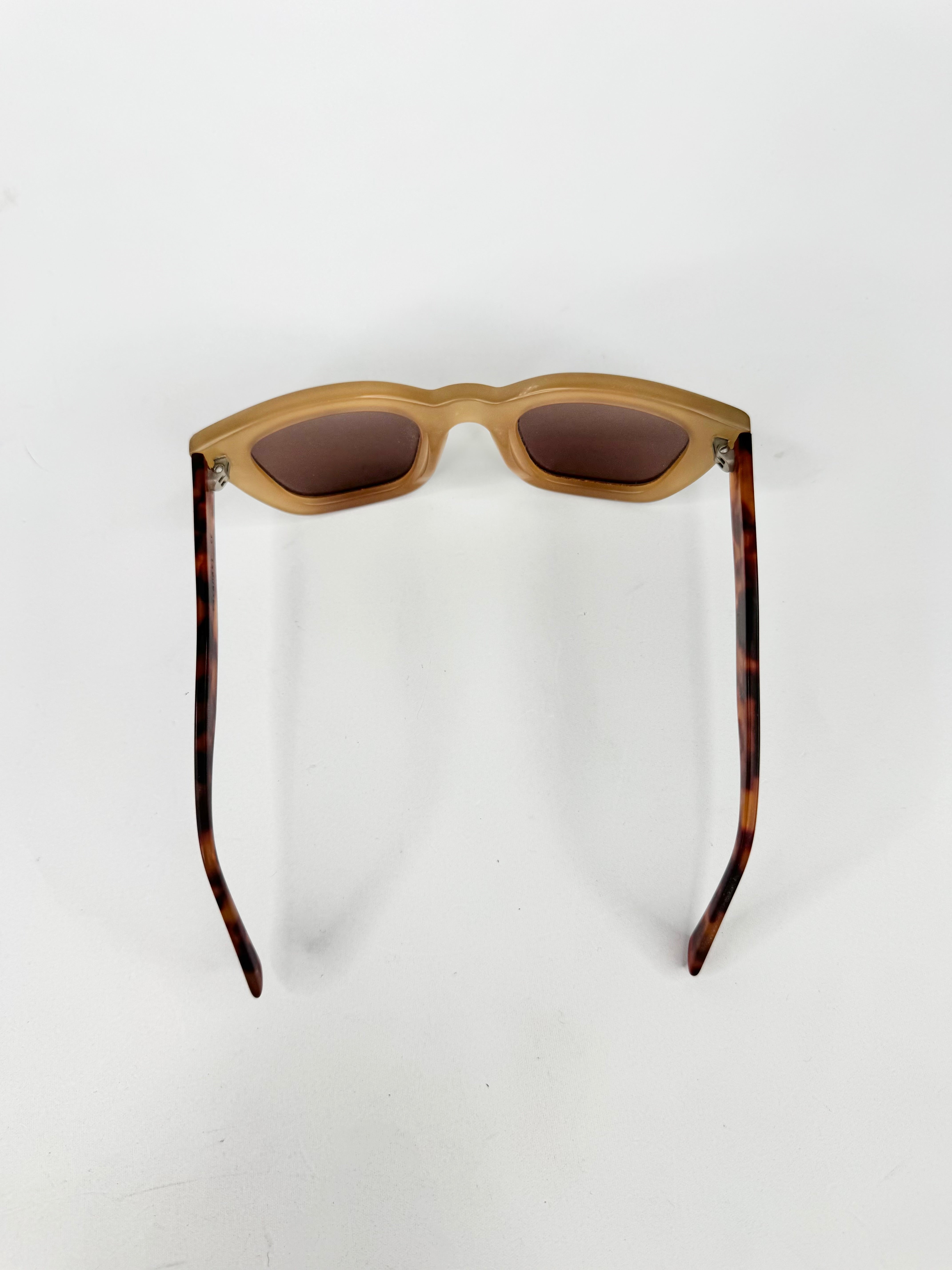 Square Frame Tortoiseshell & Yellow Sunglasses