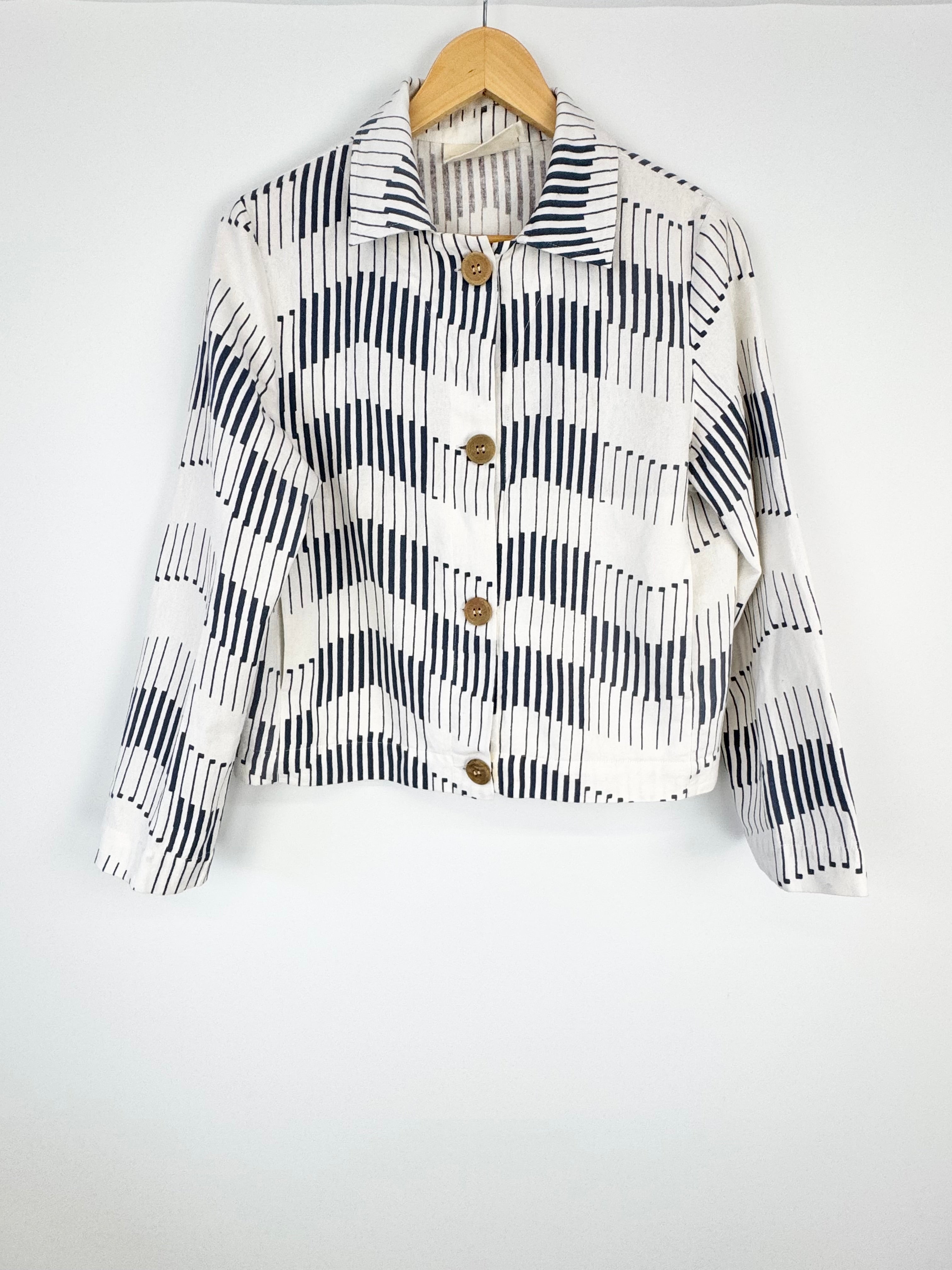 Nancy Bird Blue & White Patterned Cotton Jacket - AU6/8