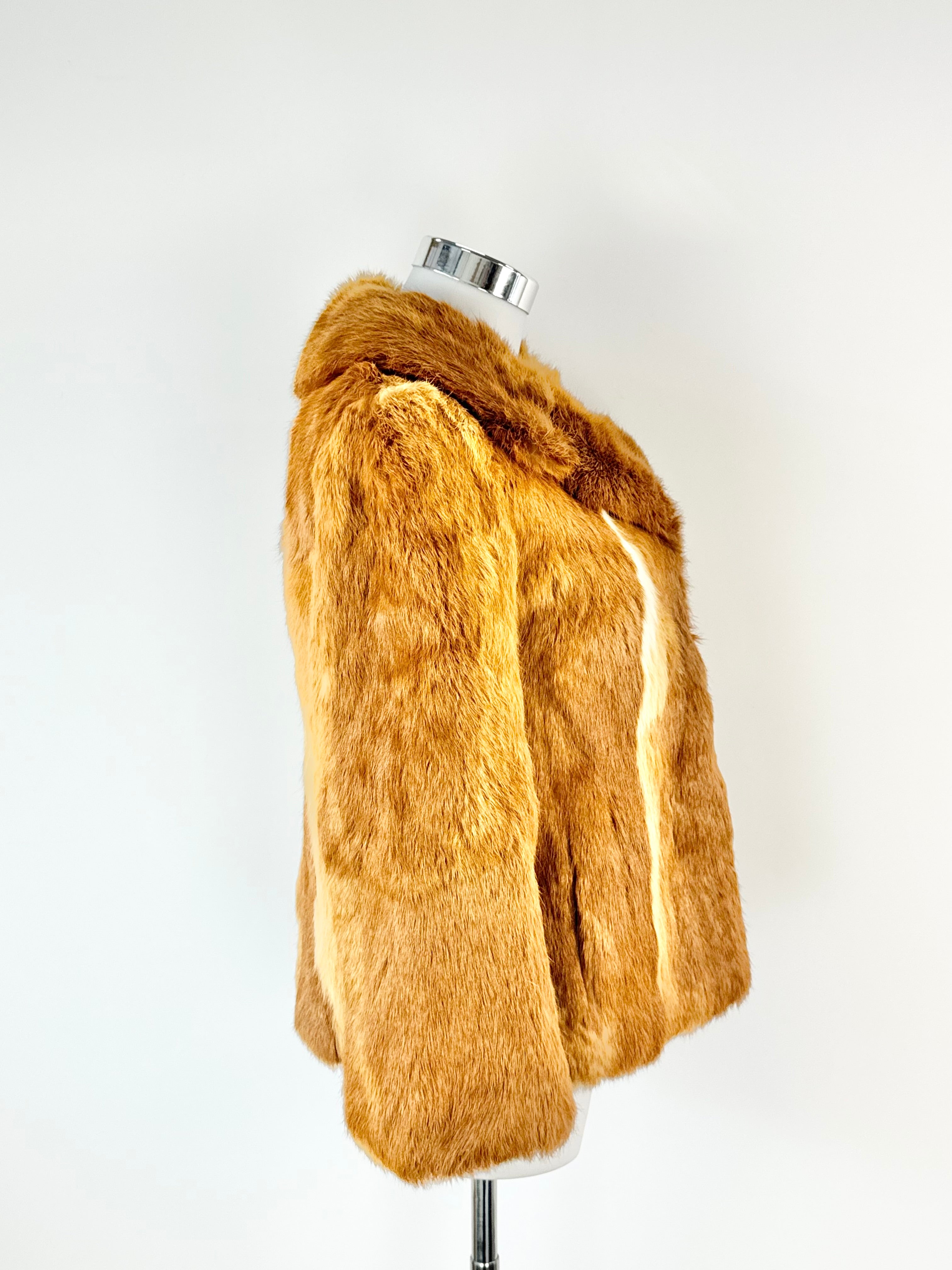 Vintage Orange Fur Coat - AU8/10