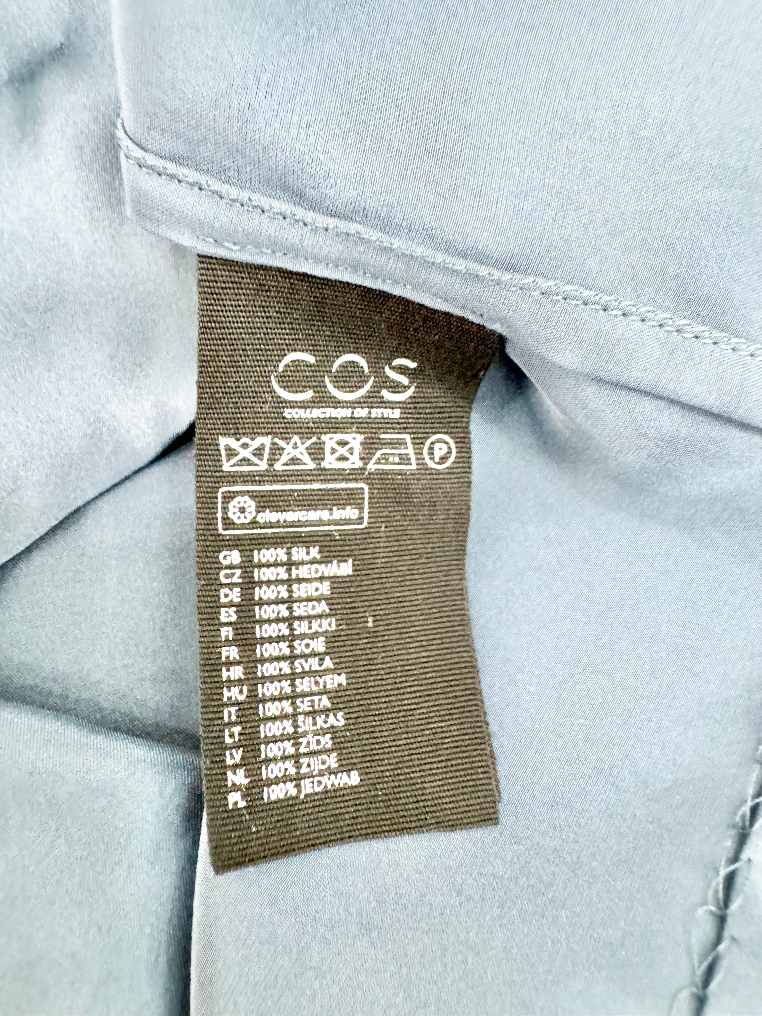 Cos Cool Blue Silk Blouse - AU8/10