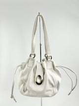 Oroton White Leather Baguette