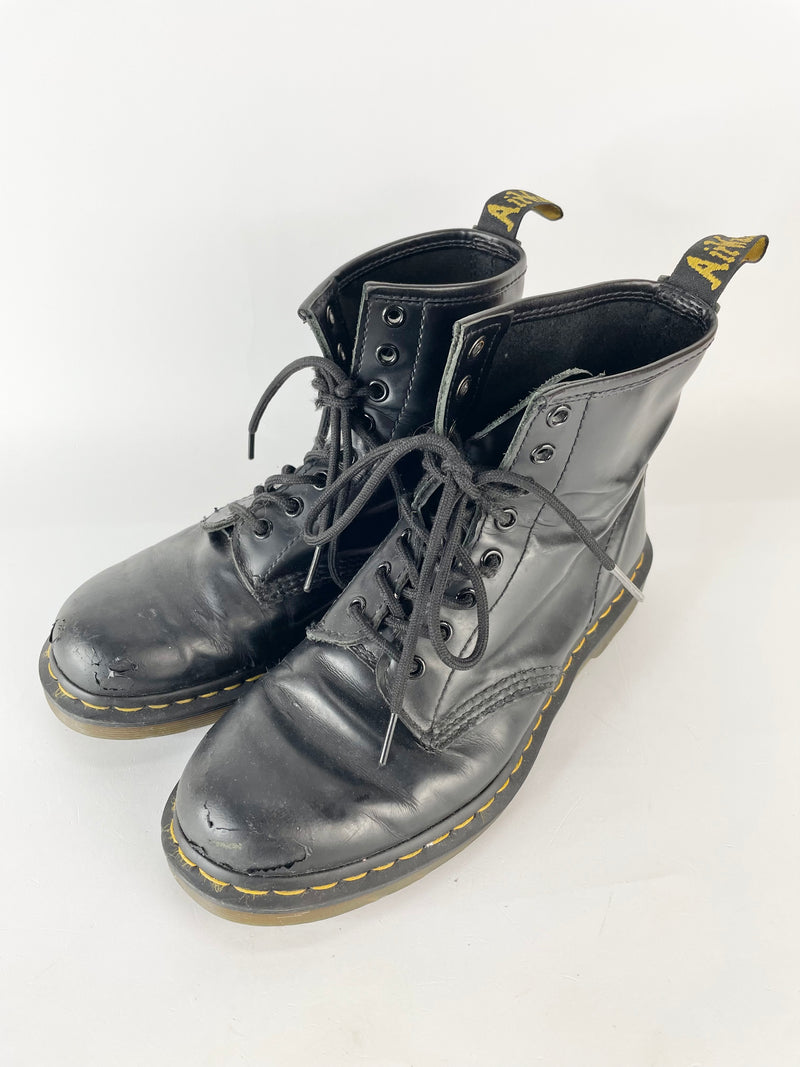 Dr. Martens 1460 8-Eye Smooth Black Leather Boots - EU41