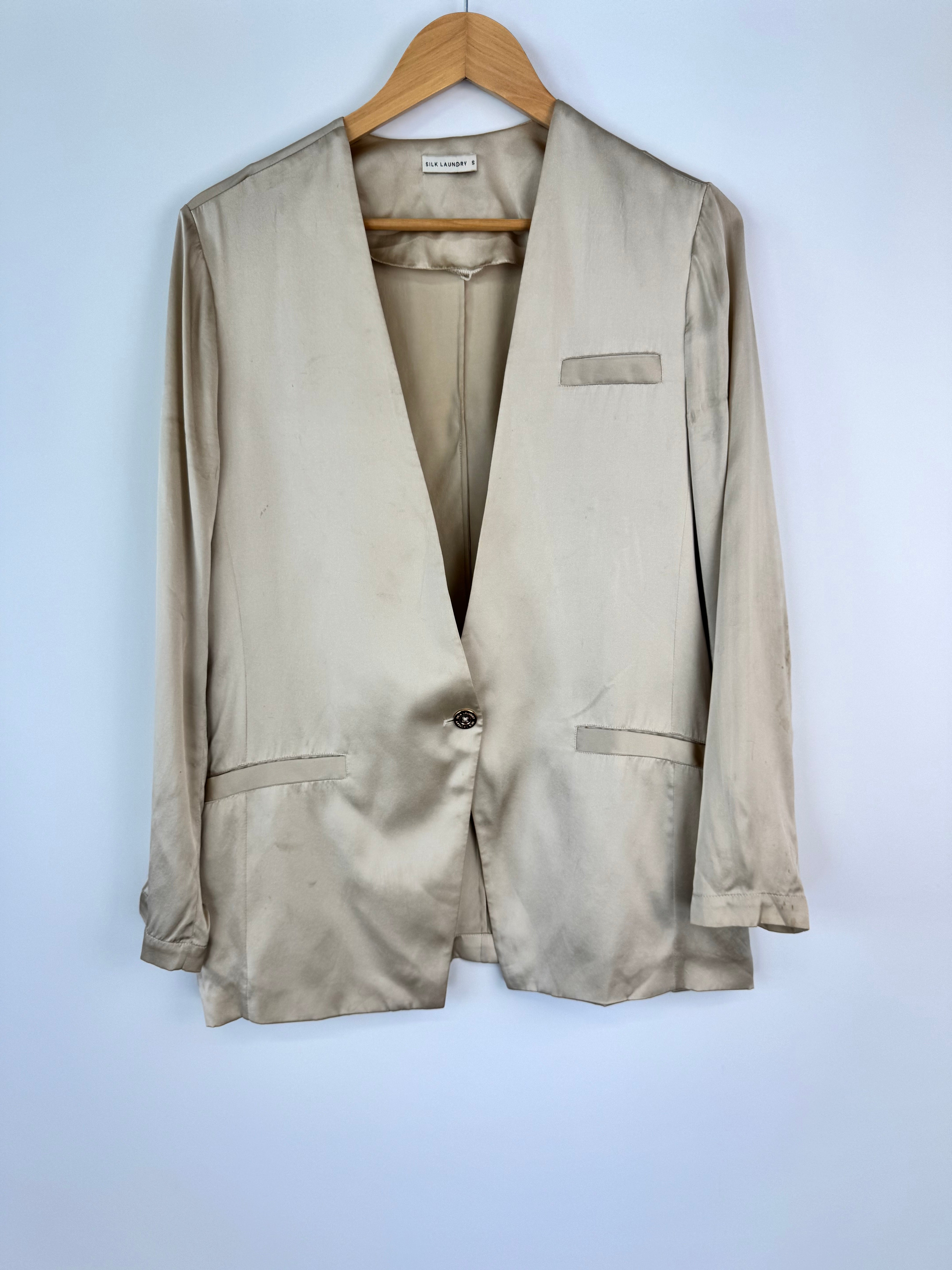 Silk Laundry Vanilla Creme Blazer - AU8/10