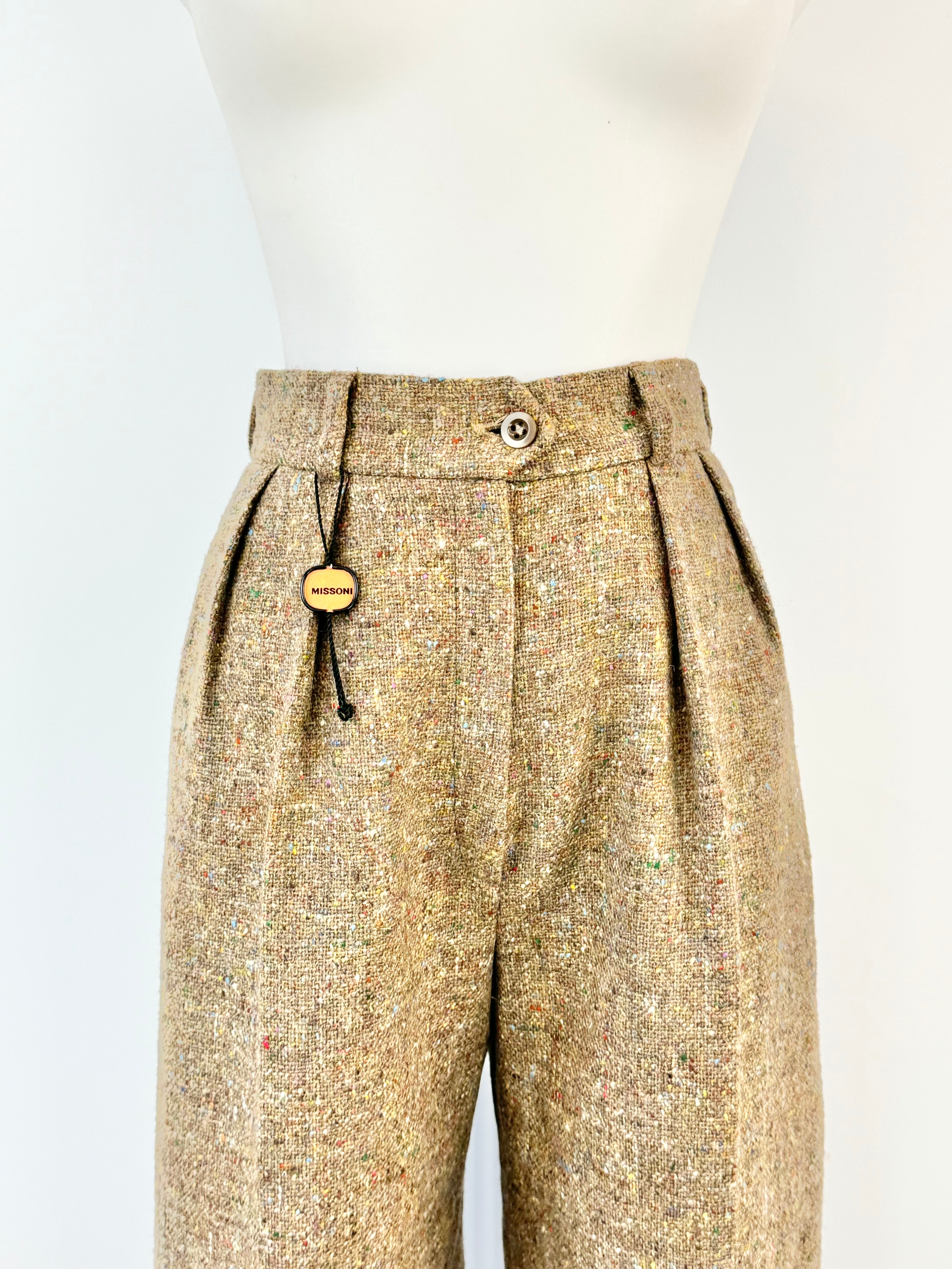 Missioni Tweed Wide Leg Slacks NWT - AU8