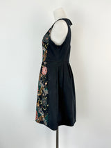 Moulinette Soeurs Black Embroidered-Pattern Midi Dress - AU6/8