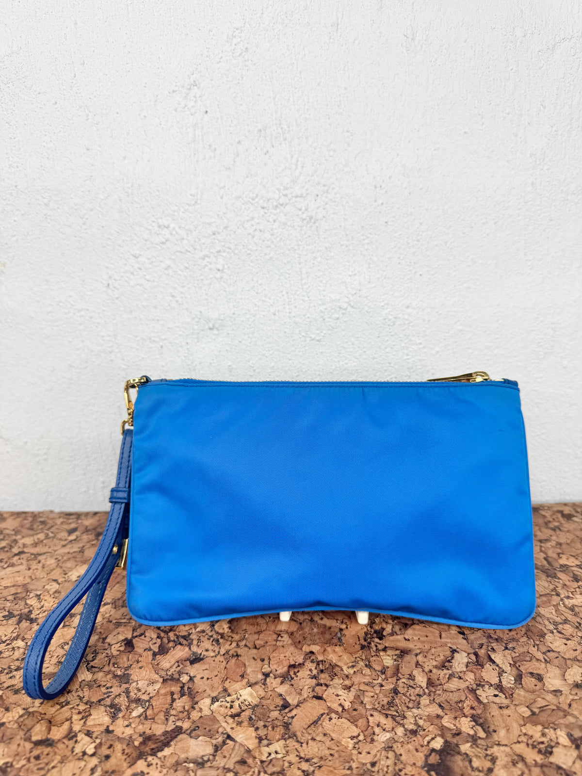 Prada Azzurro Nylon Wristlet