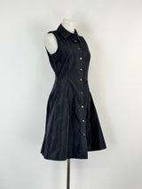 Staud Black Sleeveless Polyester Shirt-Dress - AU8/10