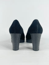 Filippo Raphael Black Suede Pumps - EU40