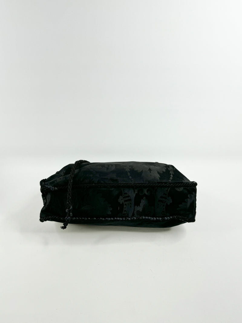 Vintage 1997 Dolce & Gabbana Black Brocade Handbag