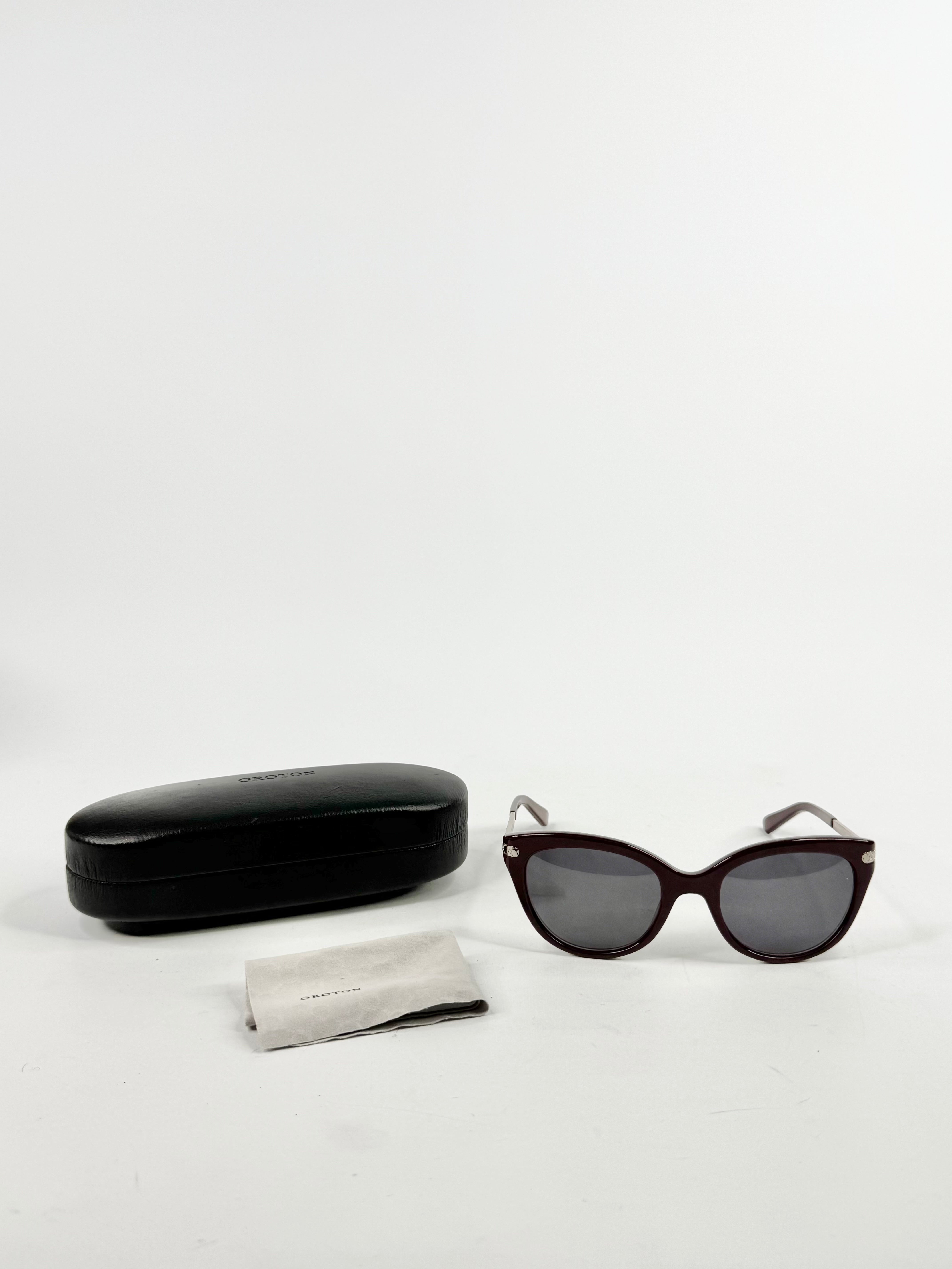 Oroton Wine Red Cat Eye Sunglasses