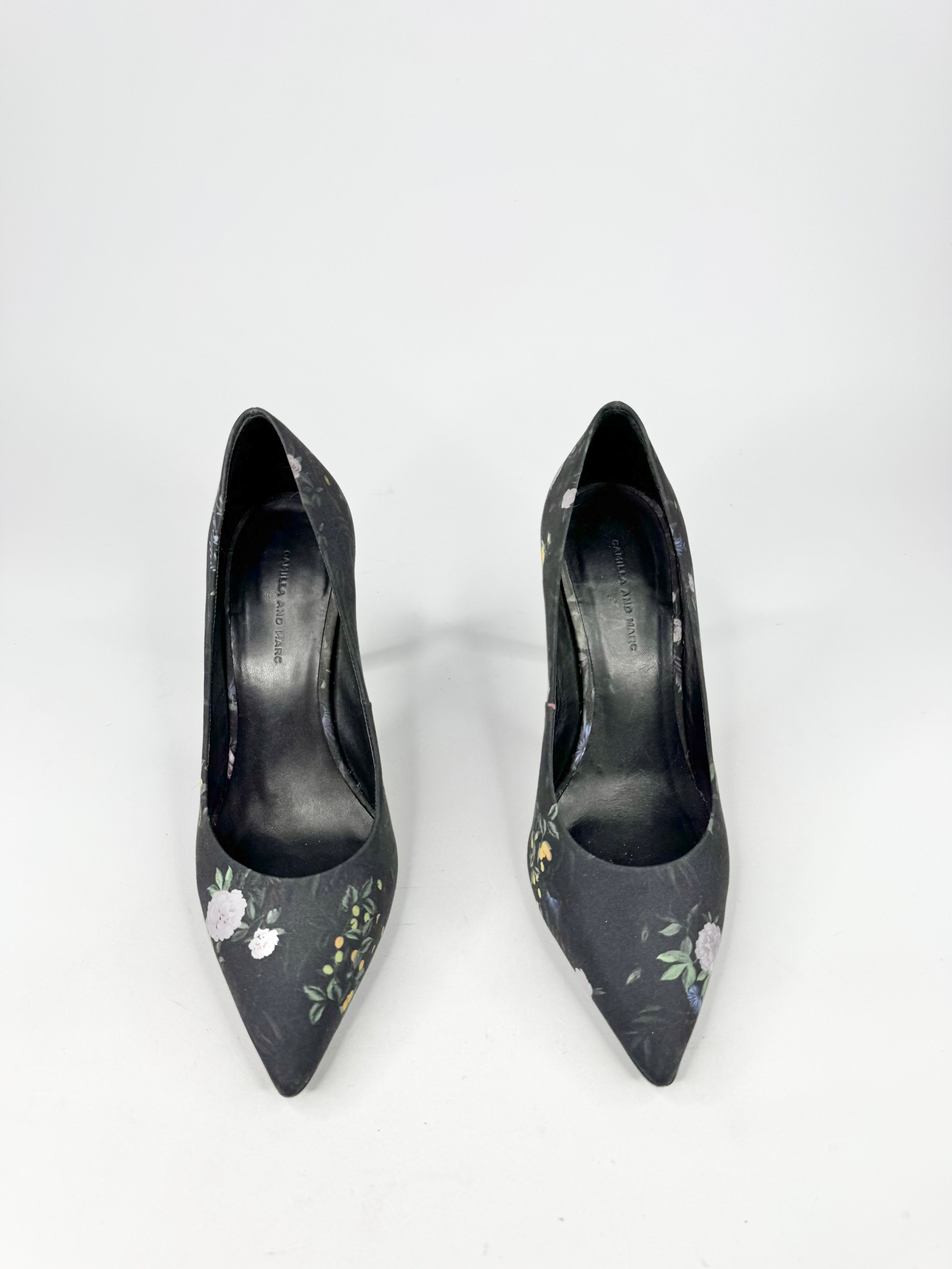 Camilla & Marc Black Floral Pumps - EU39