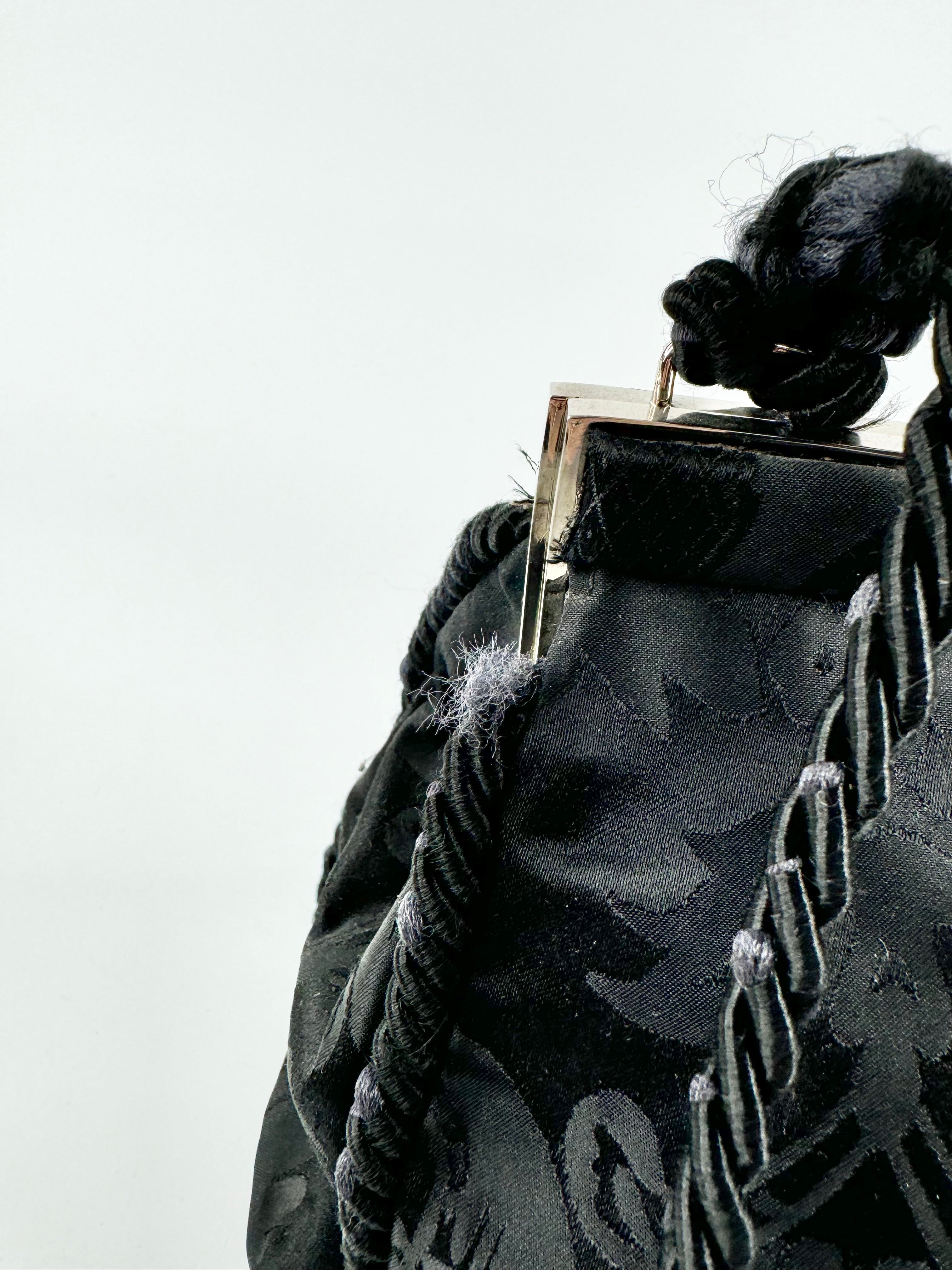Vintage 1997 Dolce & Gabbana Black Brocade Handbag