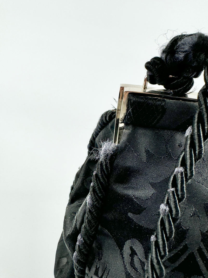 Vintage 1997 Dolce & Gabbana Black Brocade Handbag