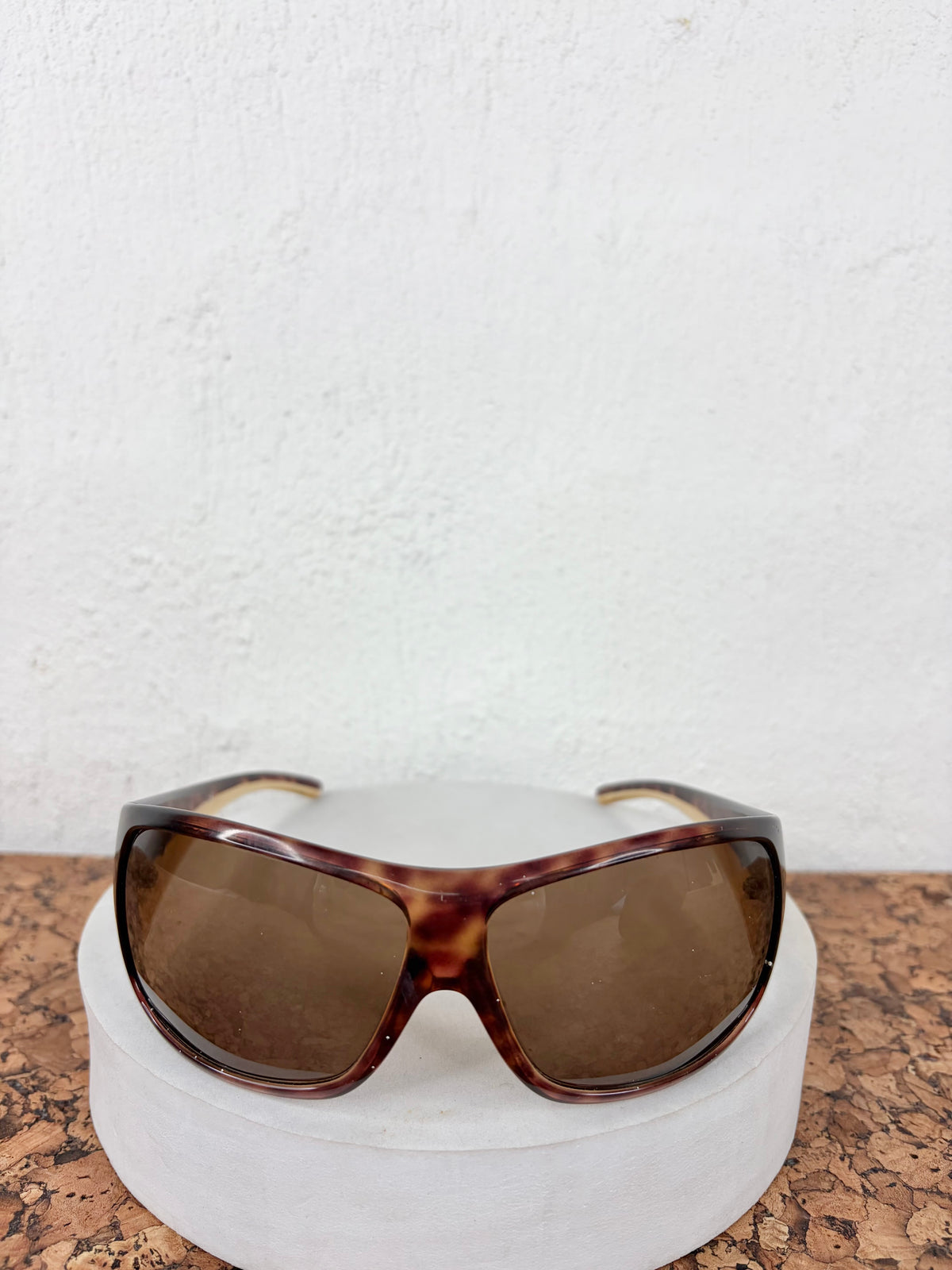 Y2K Prada Tortoiseshell Wrap Sunglasses