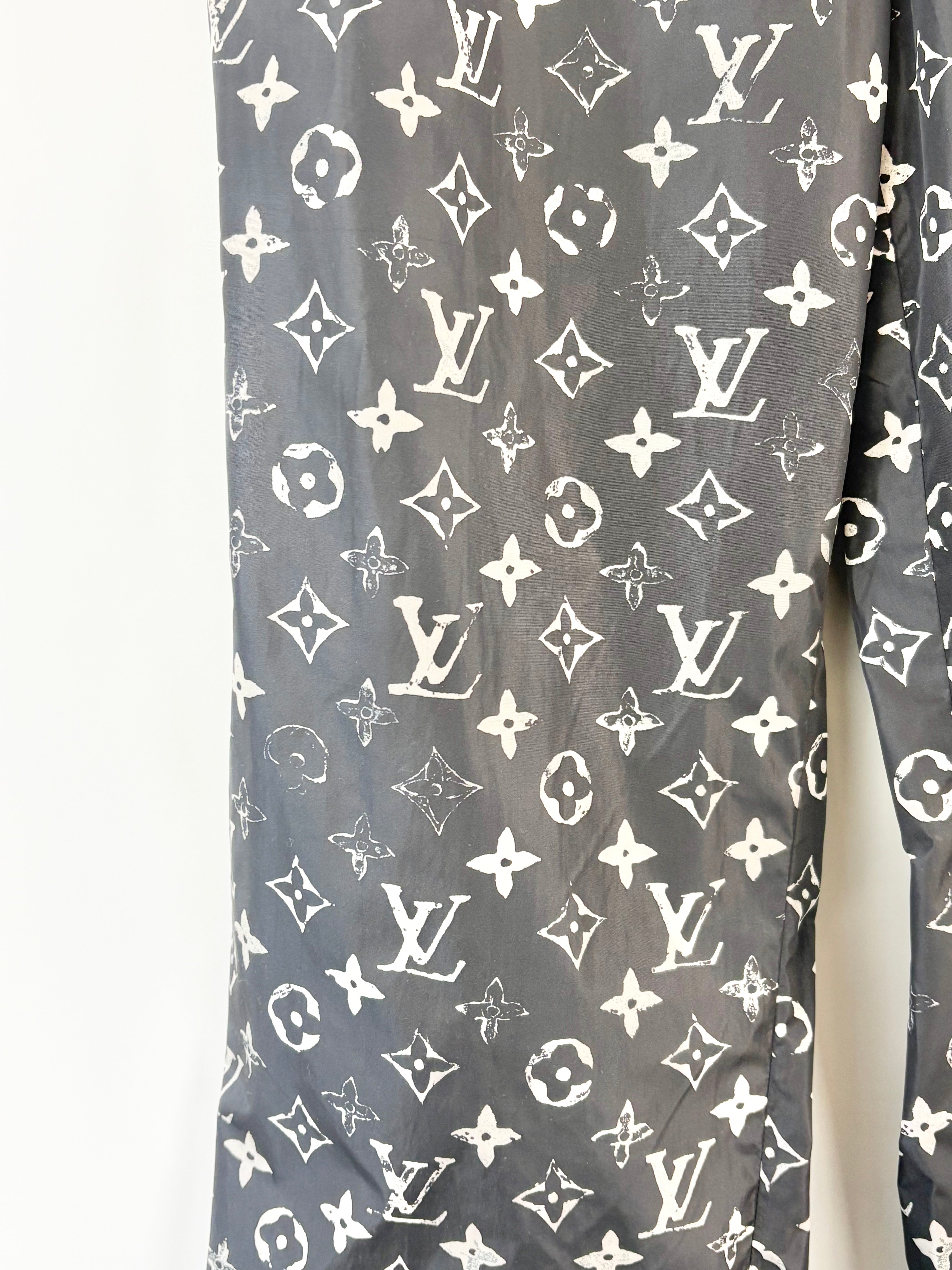 Louis Vuitton Black Synthetic Monogrammed Joggers -  AU4/6