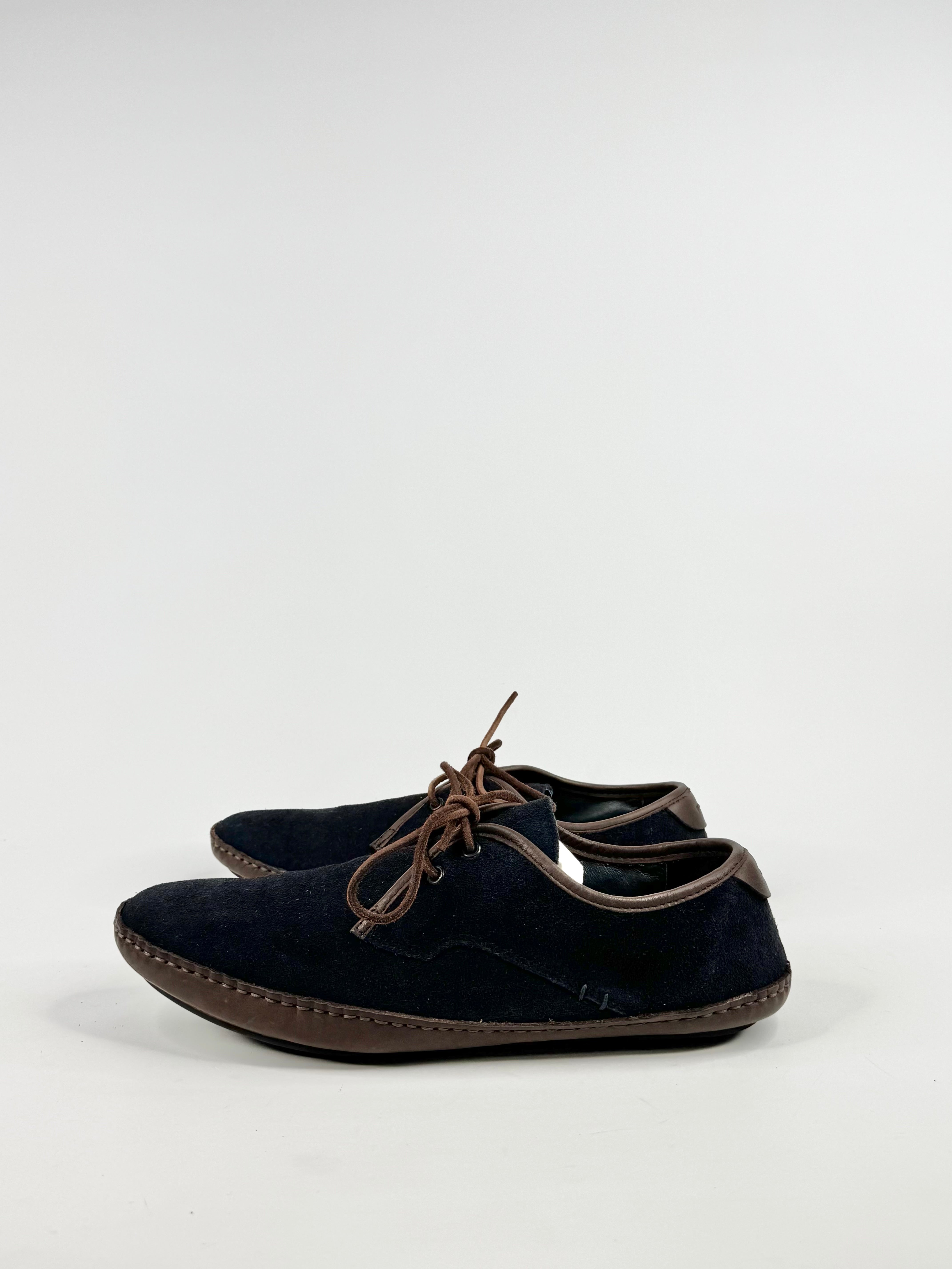 Aquila Navy Suede Lace Up Shoes - EU44