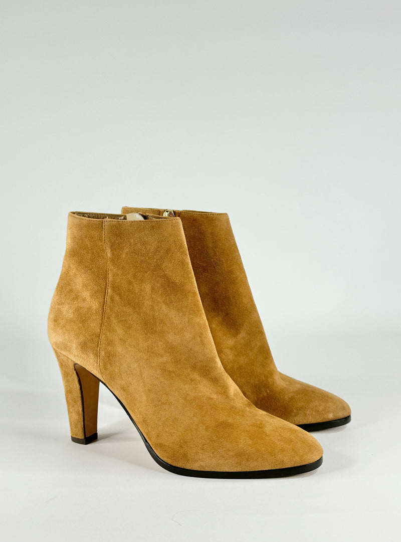 Jimmy Choo Camel Suede Ankle Boots - EU37.5