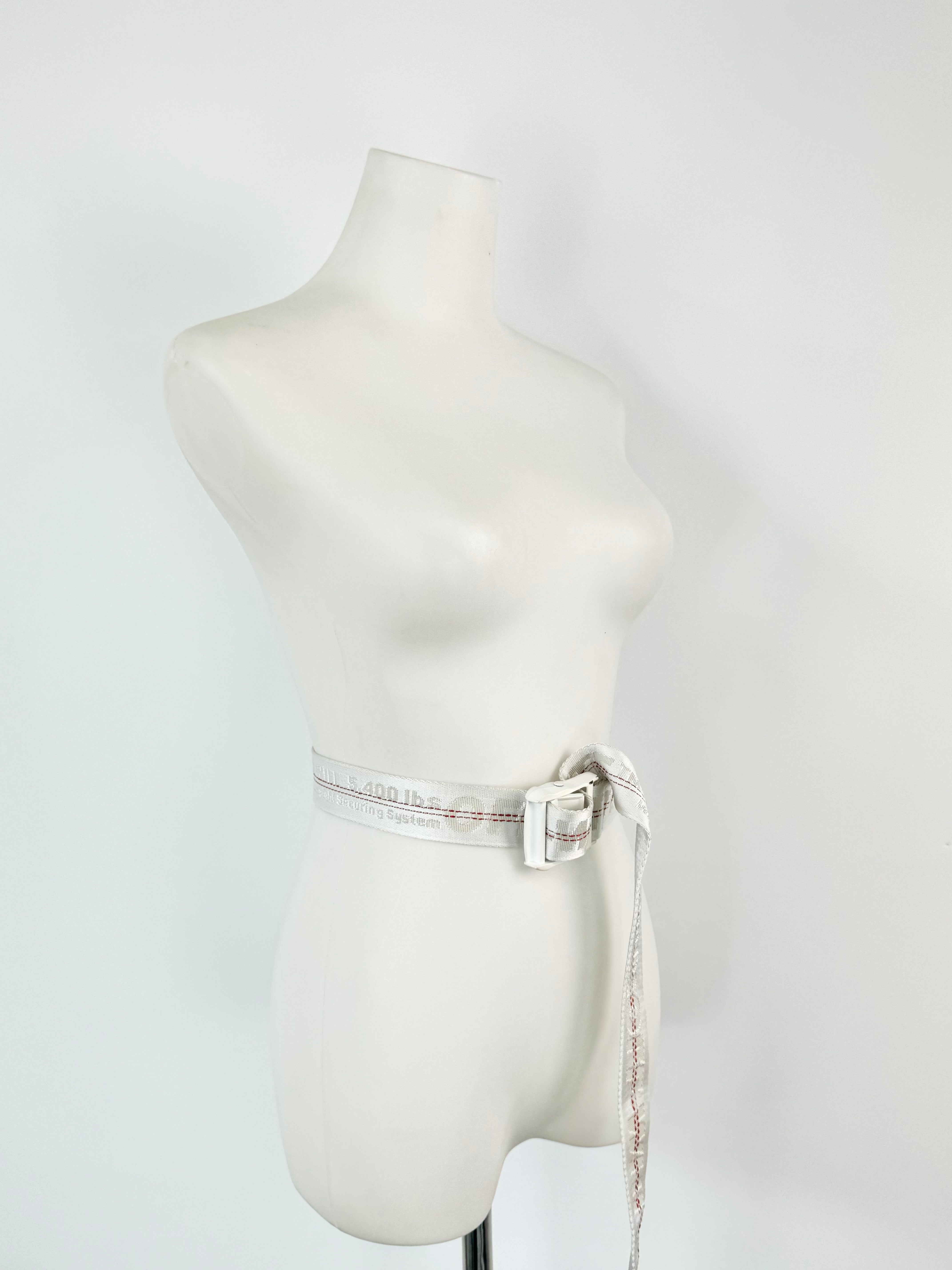 Off-White White & Red Industrial XL Belt