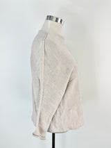 Wendy Voon Pearlesque Grey Wool, Cotton & Linen Jumper - AU12