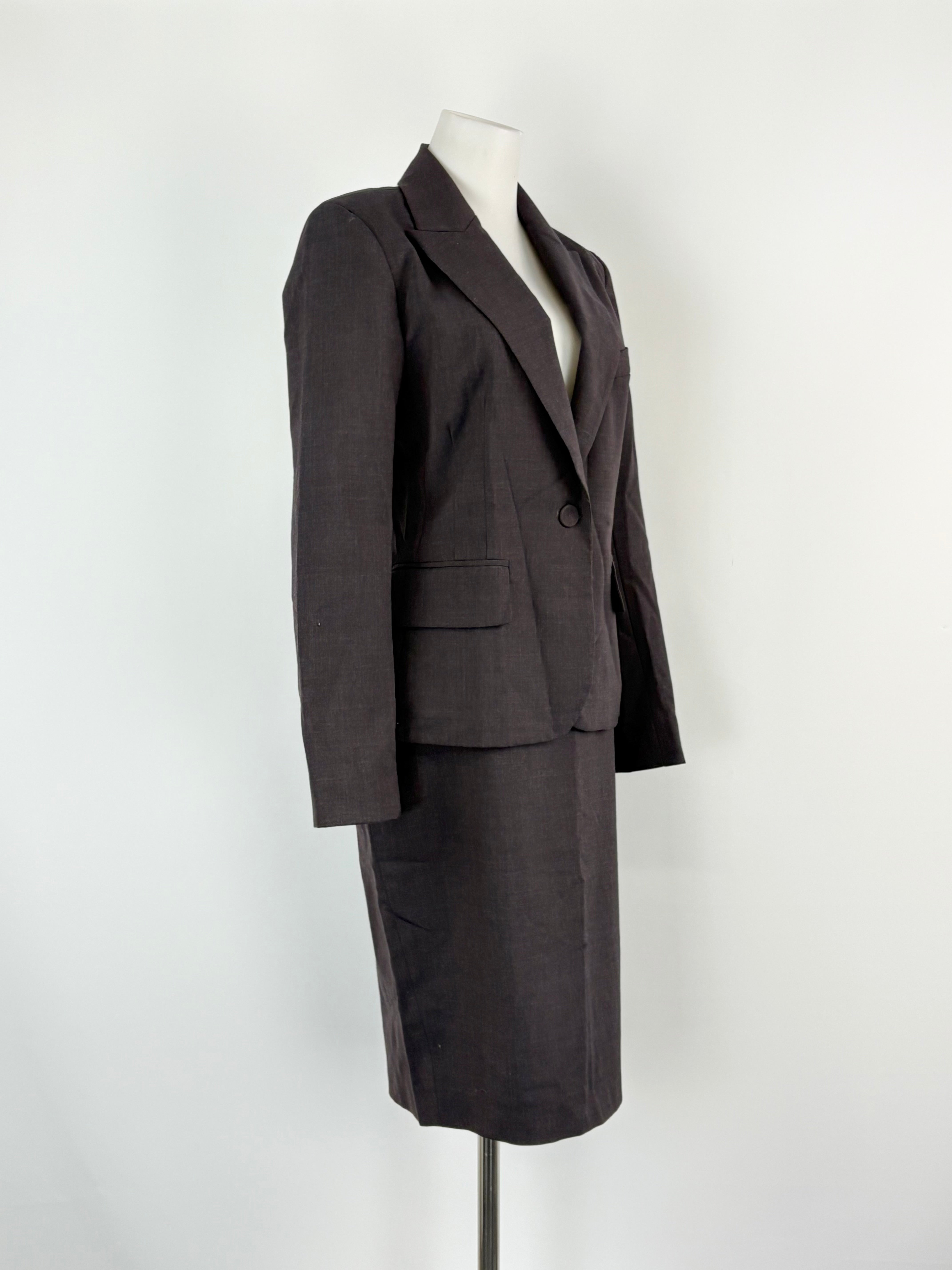 Zimmermann Dark Grape Wool-Blend 2pc Jacket & Skirt Set - AU8