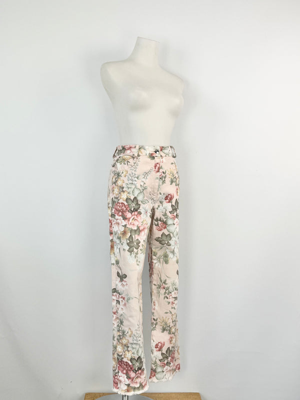 Zimmermann Soft Pink Floral Jeans - AU8