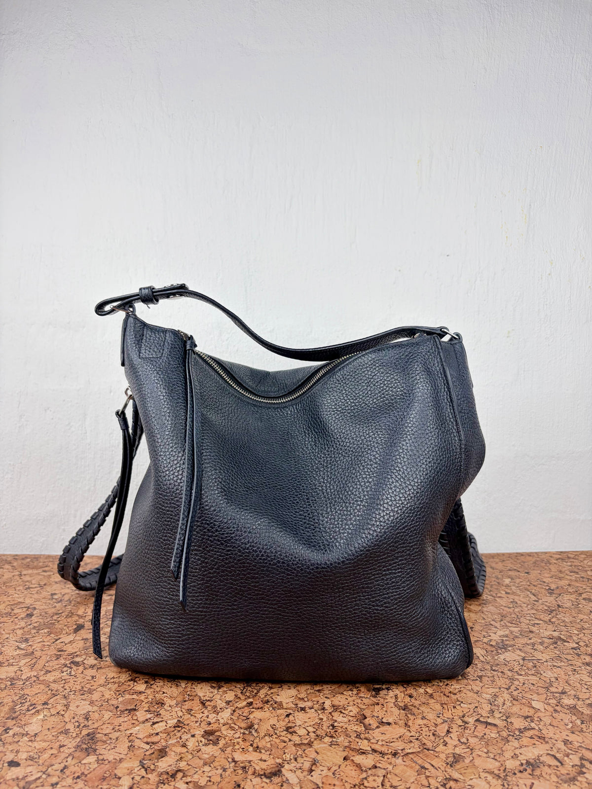 All Saints Black 'Kita' Convertible Leather Backpack