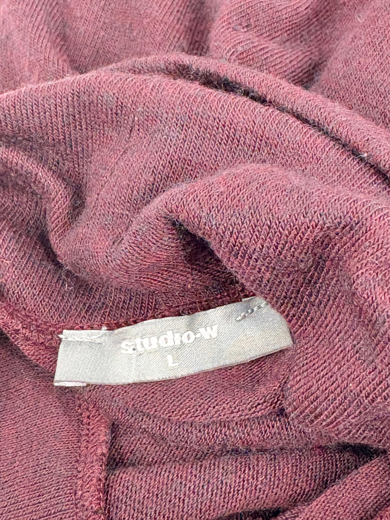 Studio.W Maroon Mock-Neck Long Sleeve Top - L
