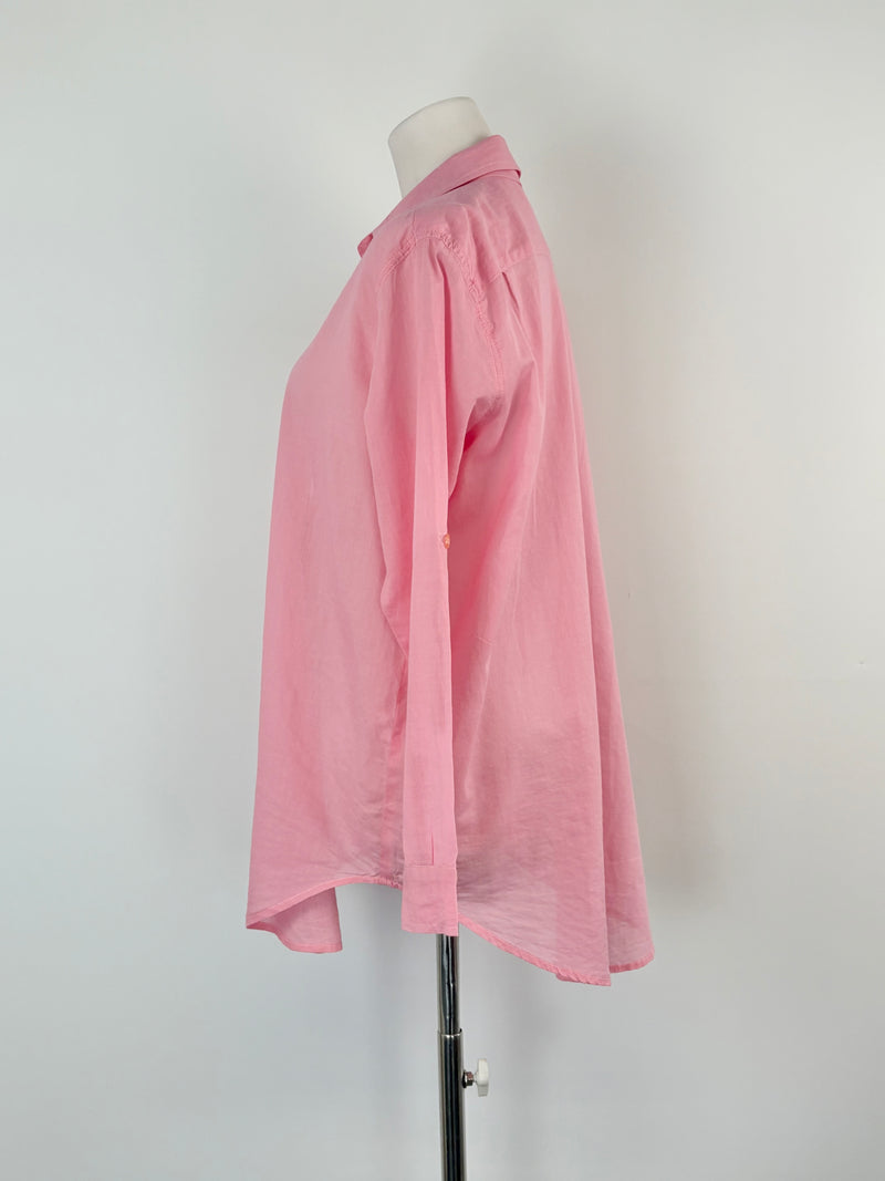 Zoe Mason Sheer-Cotton Pink Shirt - AU8
