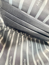 Mimco Black Leather 'Classico' Small Pouch