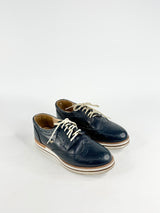 Ferrioni Navy Blue Brogue Lace Ups - EU37.5