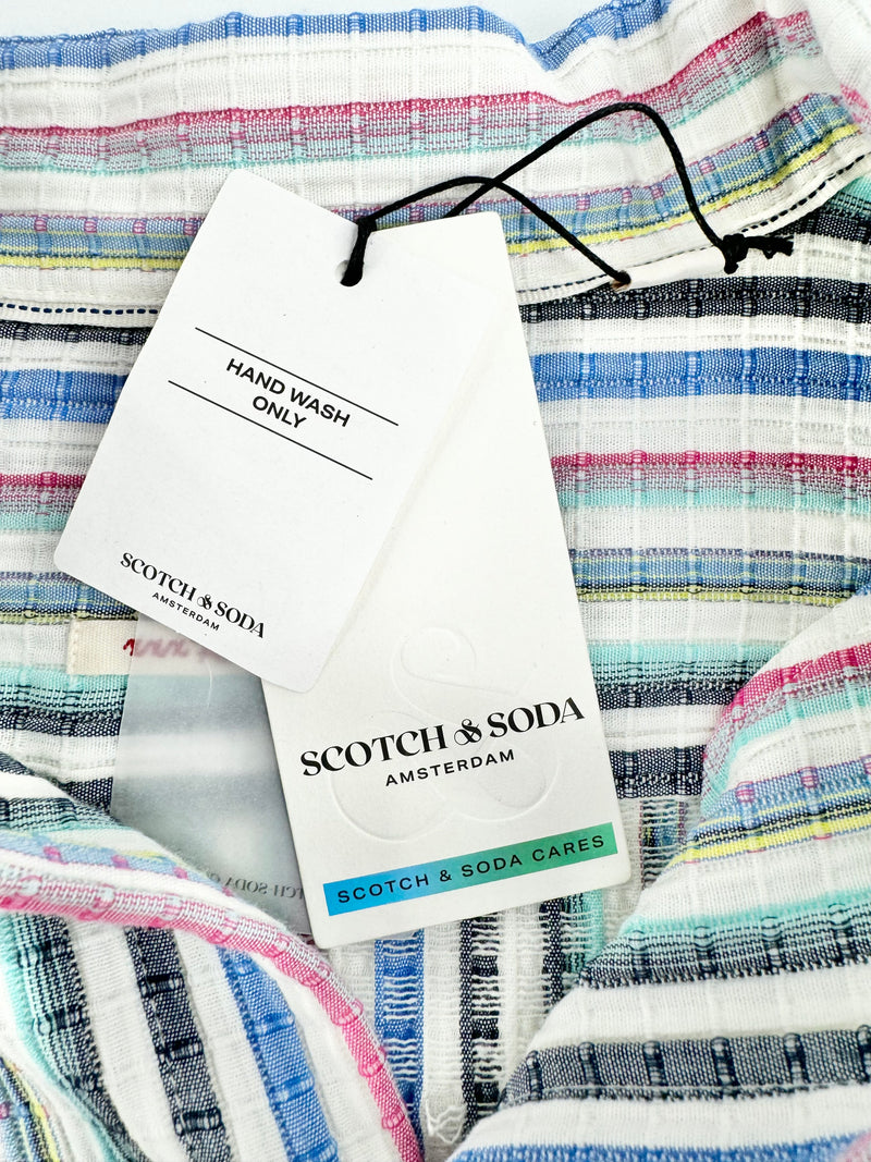 Scotch & Soda Ice Cream Stripe Cotton Shirt NWT - XXL