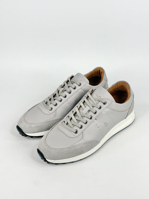 Aquila Light Grey Leather 'Apollo' Sneakers - EU43