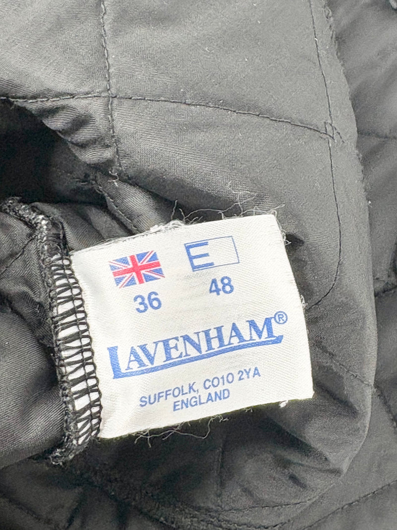 Lavenham Black Quilted & Corduroy Contrast Coat - AU10