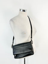Status Anxiety Black Grained Folded Leather Bag
