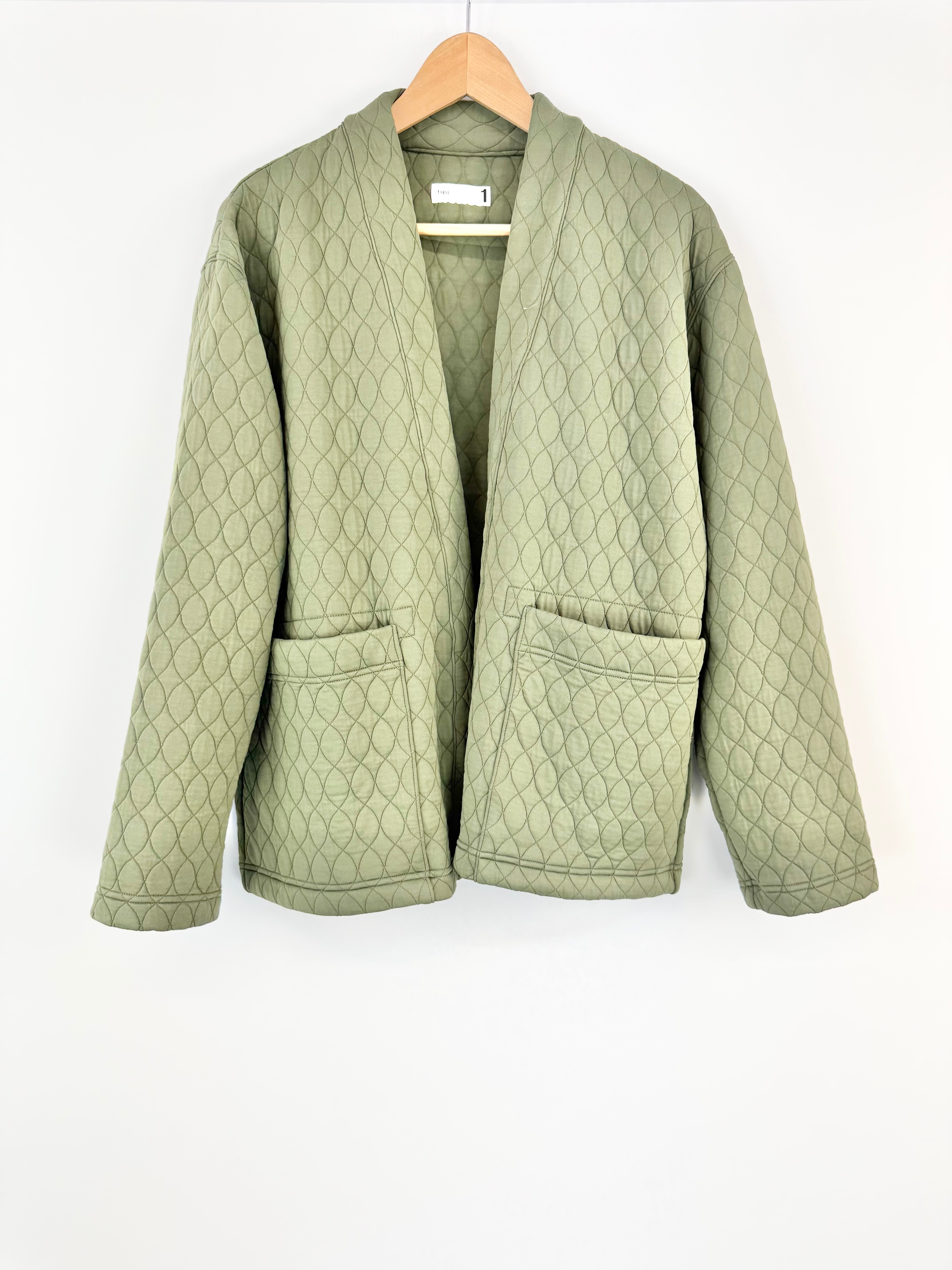 ts(s) Green Quilted Open Jacket - S